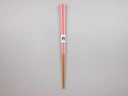 カラーダイヤハツリ箸（スス竹）ピンク