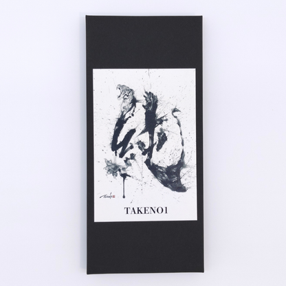 Fumitake Niibo × TAKENO1 第1弾コラボ『純』日本製竹箸5膳セット/ミニ掛軸仕様（スタンダード）