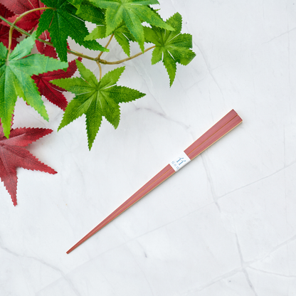 富士竹祝箸（極細） 紅留