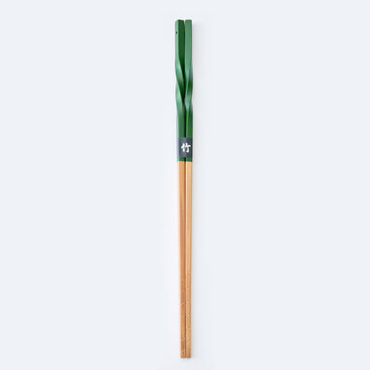 スス竹ネジリ菜箸 和緑 33cm