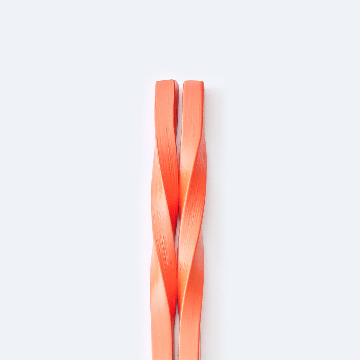 スス竹ネジリ箸 オレンジ（大）22.5cm