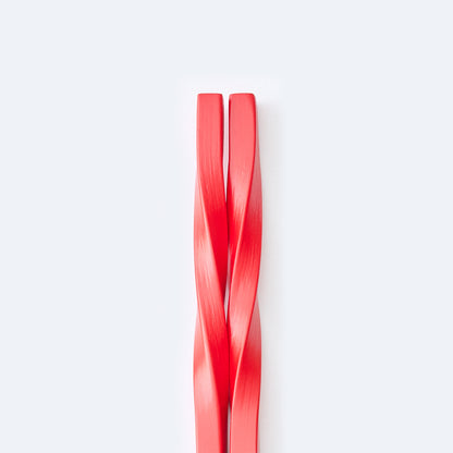 スス竹ネジリ箸 ファイアーレッド（大）22.5cm