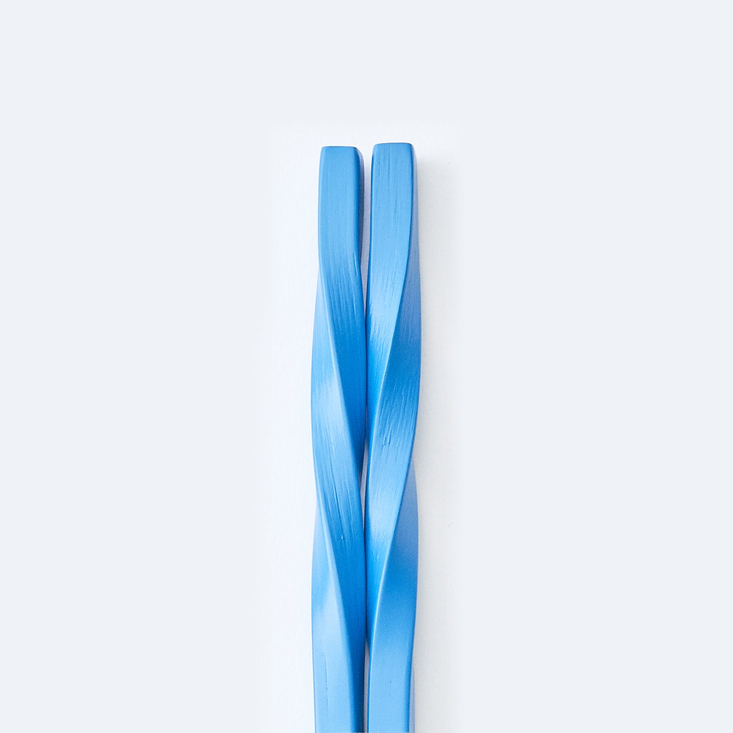 スス竹ネジリ箸 スカイブルー（中）21cm