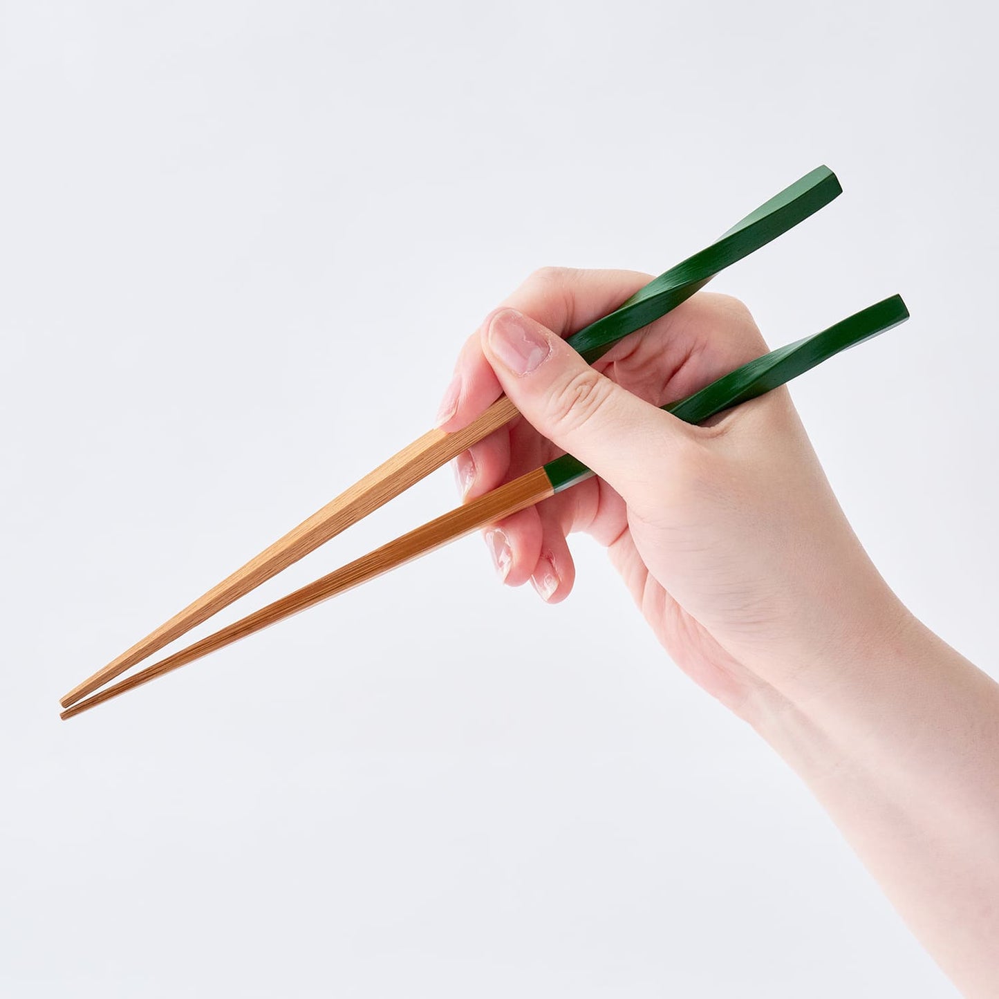 スス竹ネジリ箸 和緑（大）22.5cm