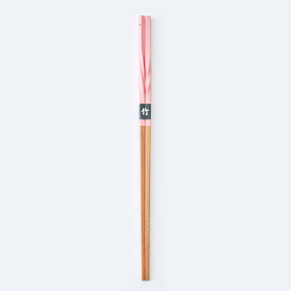 スス竹ネジリ菜箸 ピンク 33cm