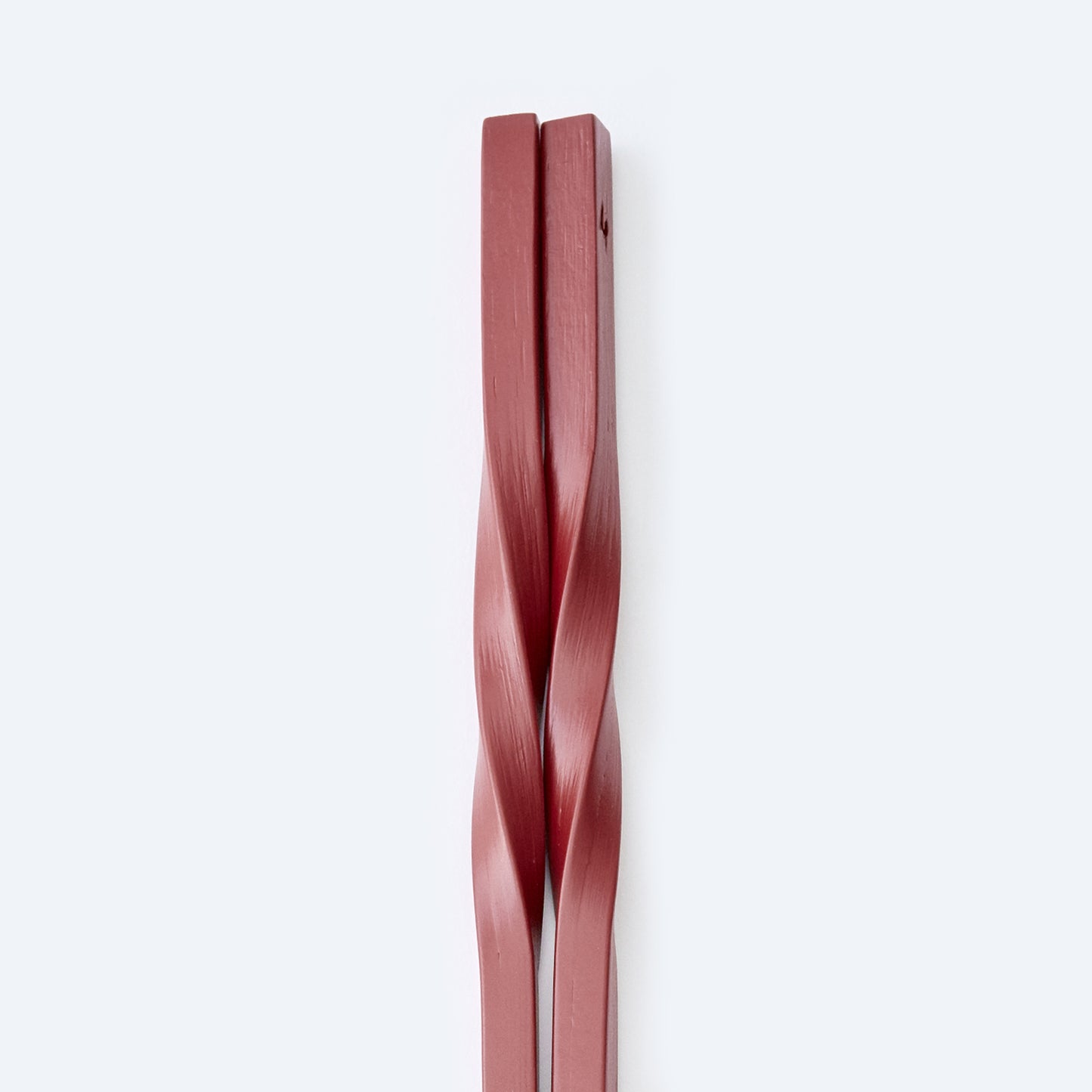 スス竹ネジリ菜箸 赤 33cm