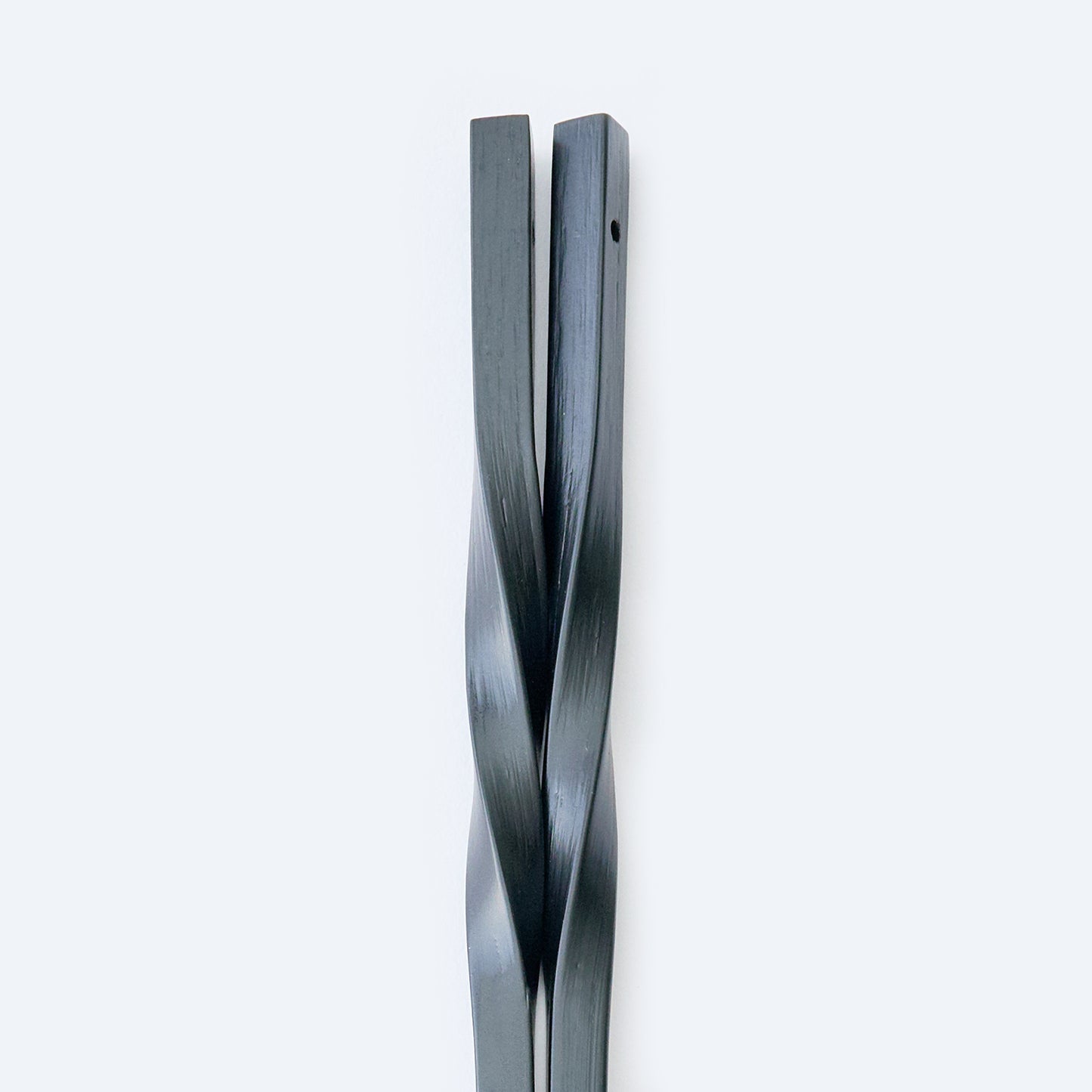 スス竹ネジリ菜箸 ブラック 33cm