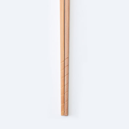 スス竹ネジリ菜箸 ブラック 33cm