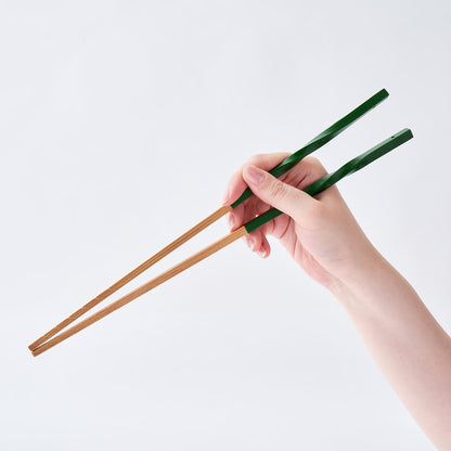 スス竹ネジリ菜箸 和緑 33cm